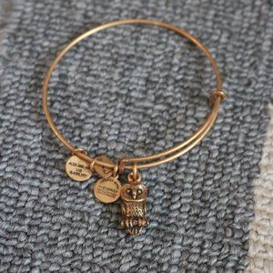 Alex and Ani Owl Charm Bangle (Chi Omega)